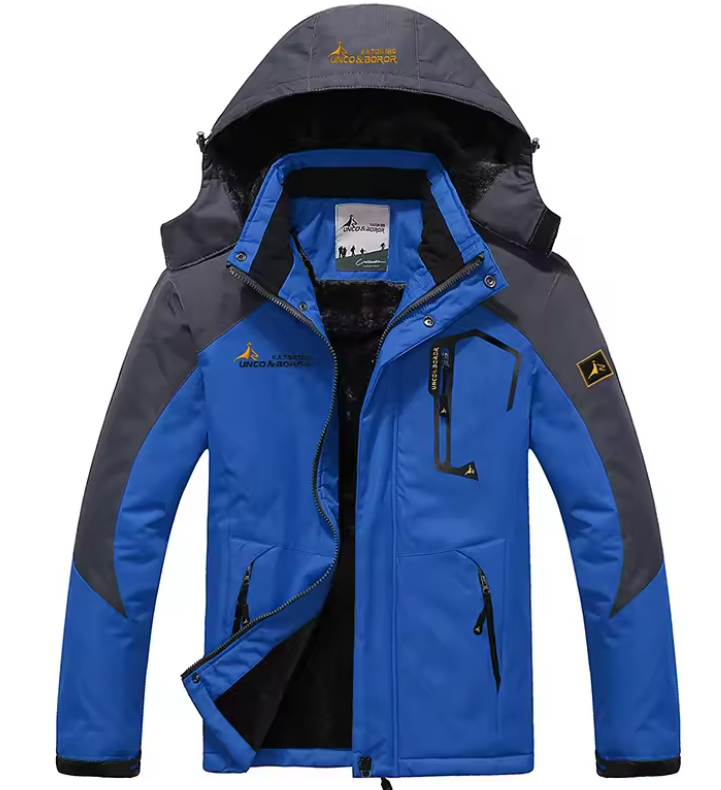 Veste de ski pour homme avec capuche – Imperméable, coupe-vent et chaude