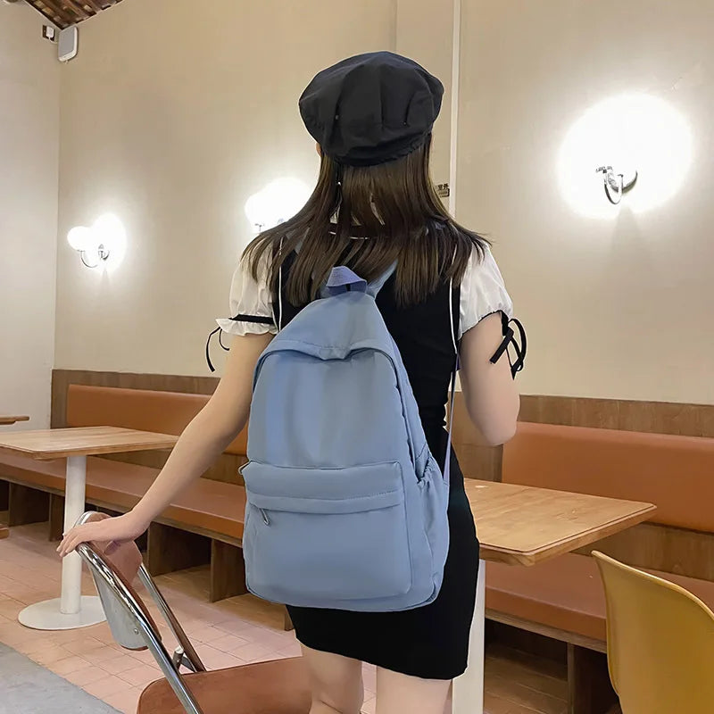 Sac à dos scolaire, cartable, sac à dos pour femme en nylon imperméable grande capacité