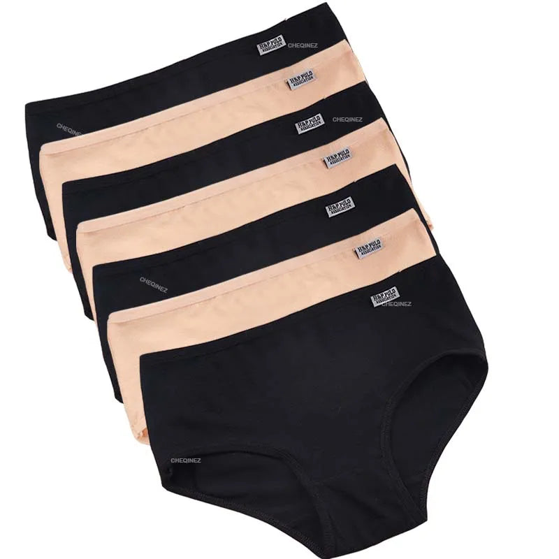 Lot de 7 culottes femme en coton extensible respirant taille moyenne – sous-vêtements confortables, qualité durable