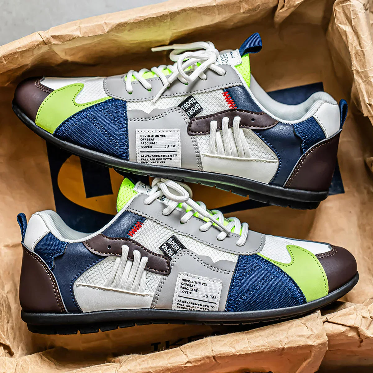 Baskets sport homme légères et respirantes – sneakers confortables au design moderne et rétro