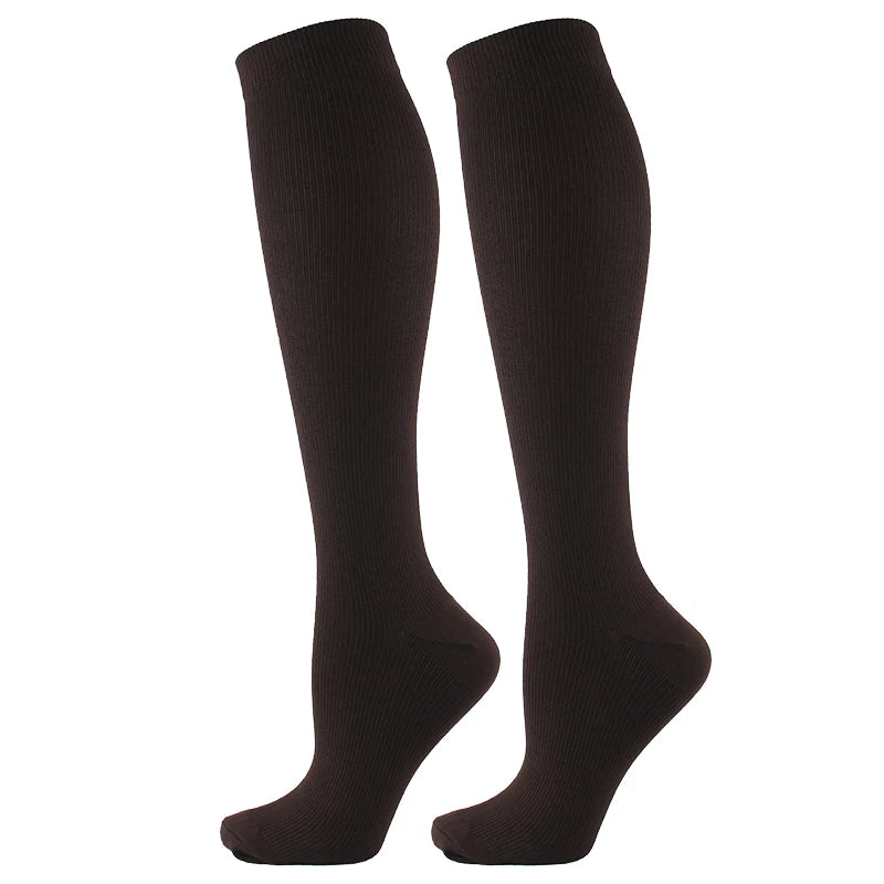 Chaussettes de compression unisexes anti-fatigue sport et voyage