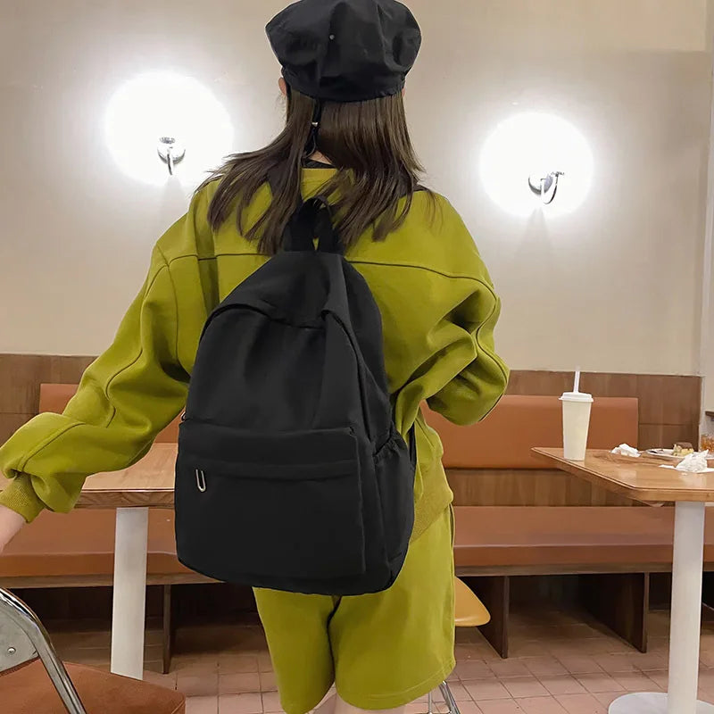 Sac à dos scolaire, cartable, sac à dos pour femme en nylon imperméable grande capacité