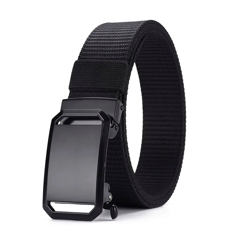 Ceinture en toile à boucle automatique pour hommes, de haute qualité, Simple, décontractée, en jean, Design à la mode, nouvelle collection