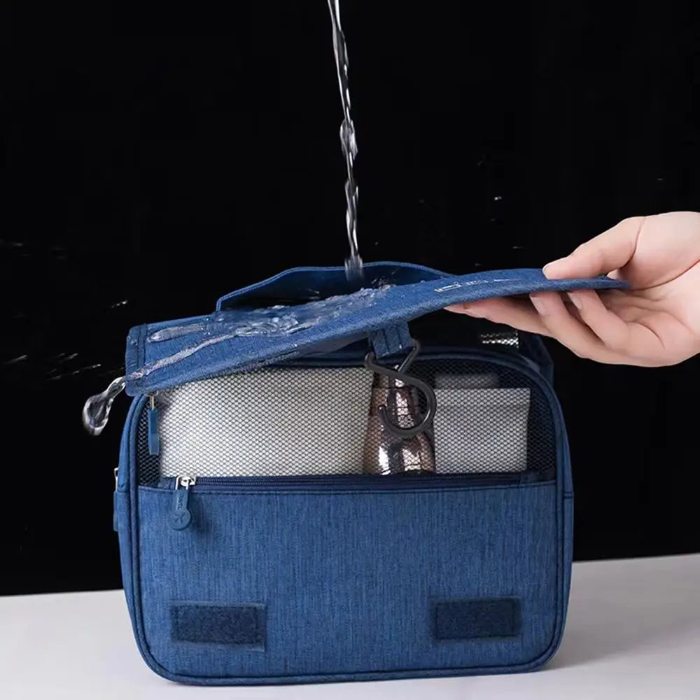 Trousse de toilette suspendue pliable avec compartiments