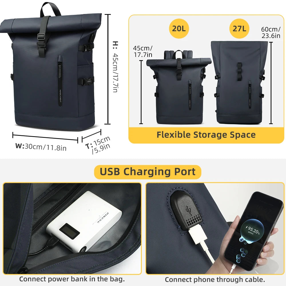Sac à dos ordinateur portable 15,6 pouces antivol avec port USB