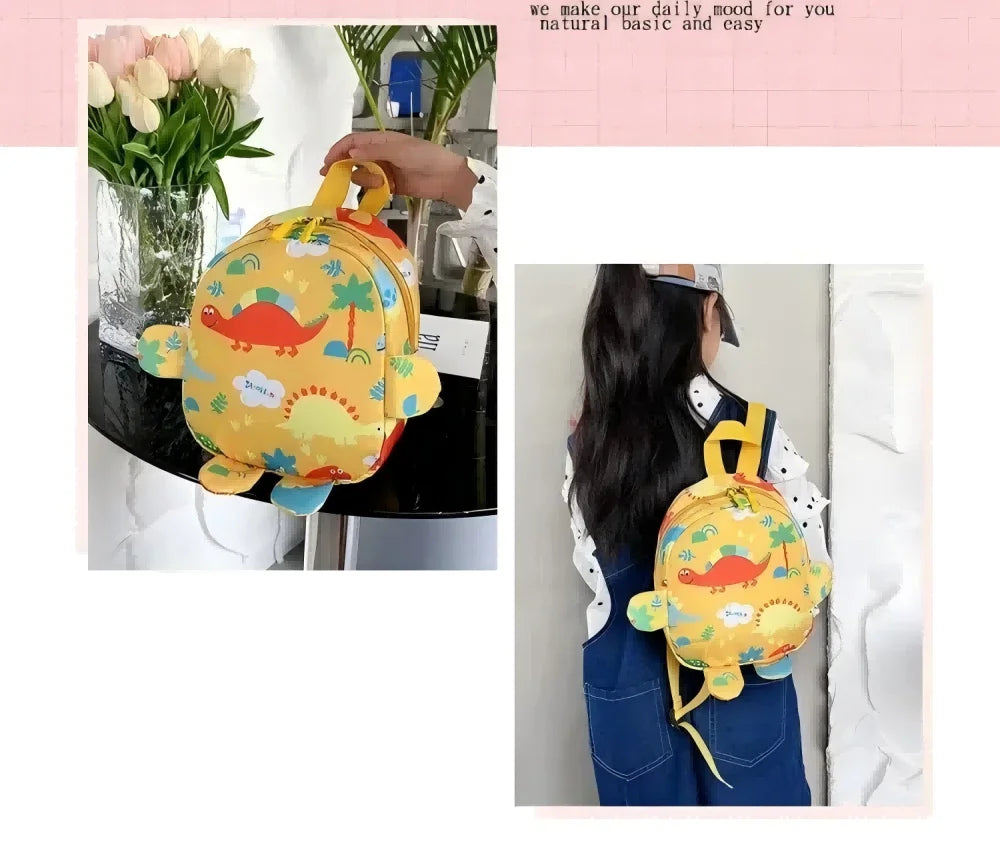 Sac à dos enfant dinosaure en nylon pour école maternelle