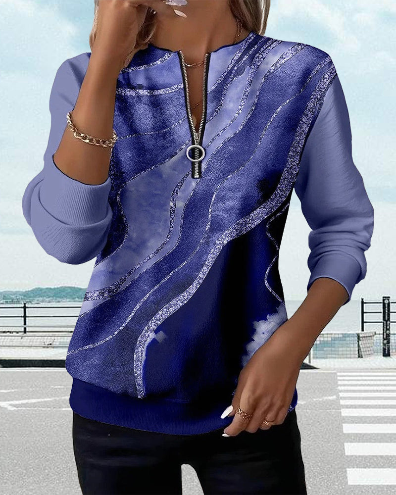 Sweatshirt Femme Demi-Zip Vintage | Chaud & Confortable