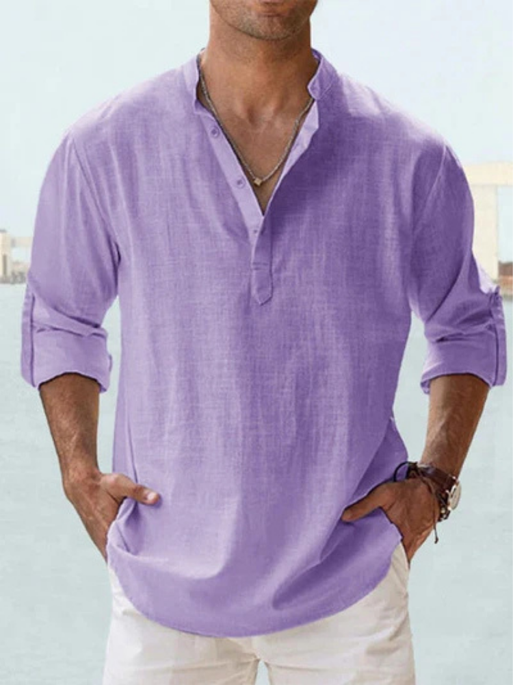 Chemise respirante en lin pour homme – Légère et élégante pour l’été