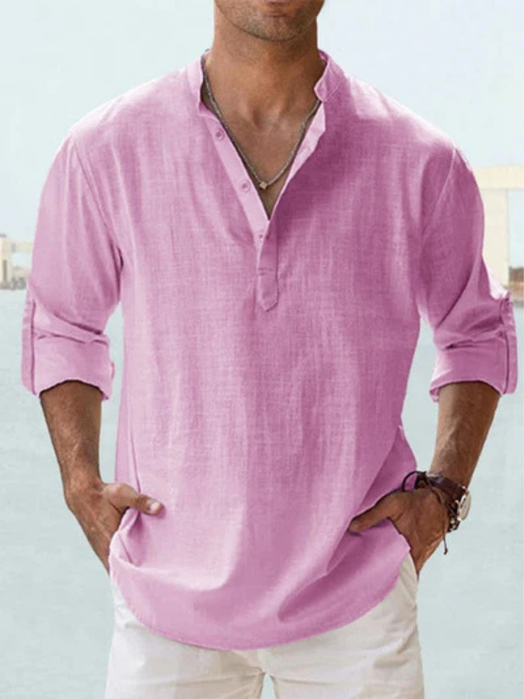Chemise respirante en lin pour homme – Légère et élégante pour l’été