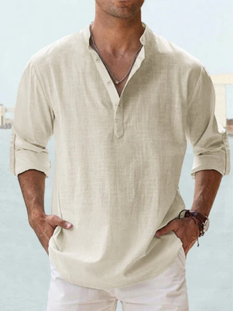 Chemise respirante en lin pour homme – Légère et élégante pour l’été
