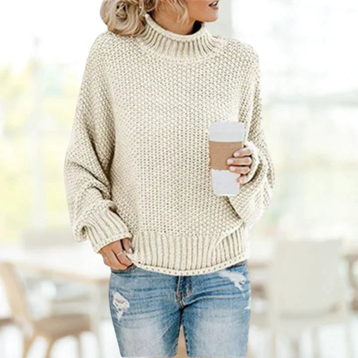 Pull Col Roulé Maille Épaisse – Confort Hivernal Intemporel