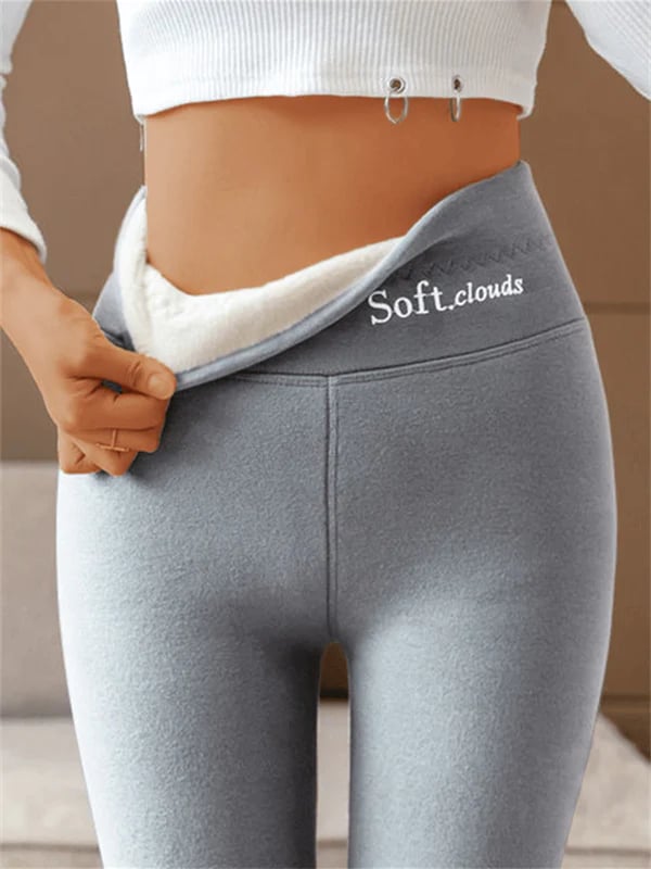 Legging thermique pour femme | Pantalon d’hiver taille haute avec doublure polaire