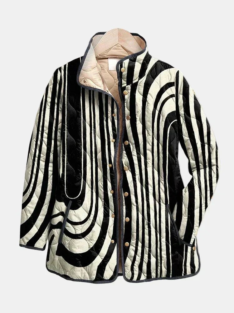 Veste femme matelassée à imprimé floral mi-saison