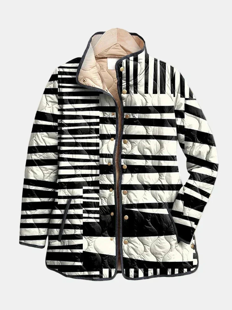 Veste femme matelassée à imprimé floral mi-saison