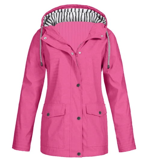 Veste imperméable femme à capuche avec poches pratiques