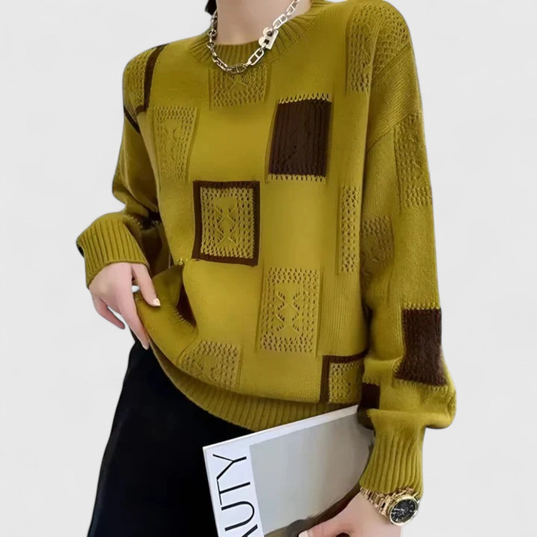 Pull Femme Maille Graphique Élégant