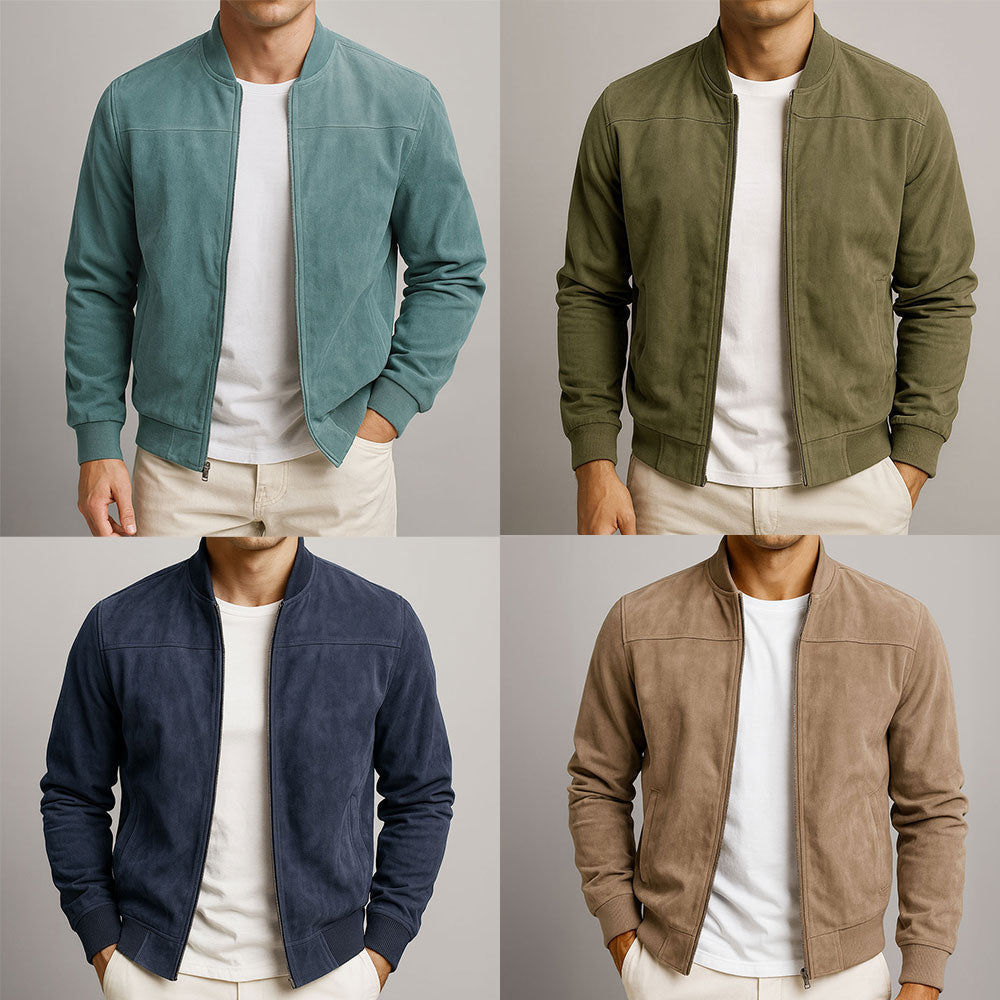 Veste Homme en Cuir Suédé – Élégance Intemporelle et Style Raffiné