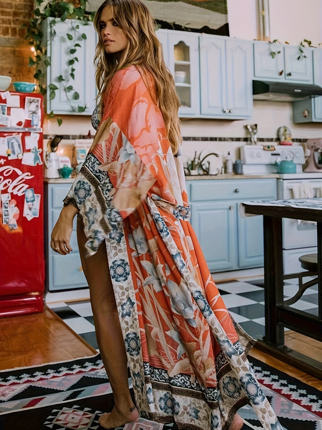 Robe Maxi Bohème à Imprimé Floral – Élégance Nomade