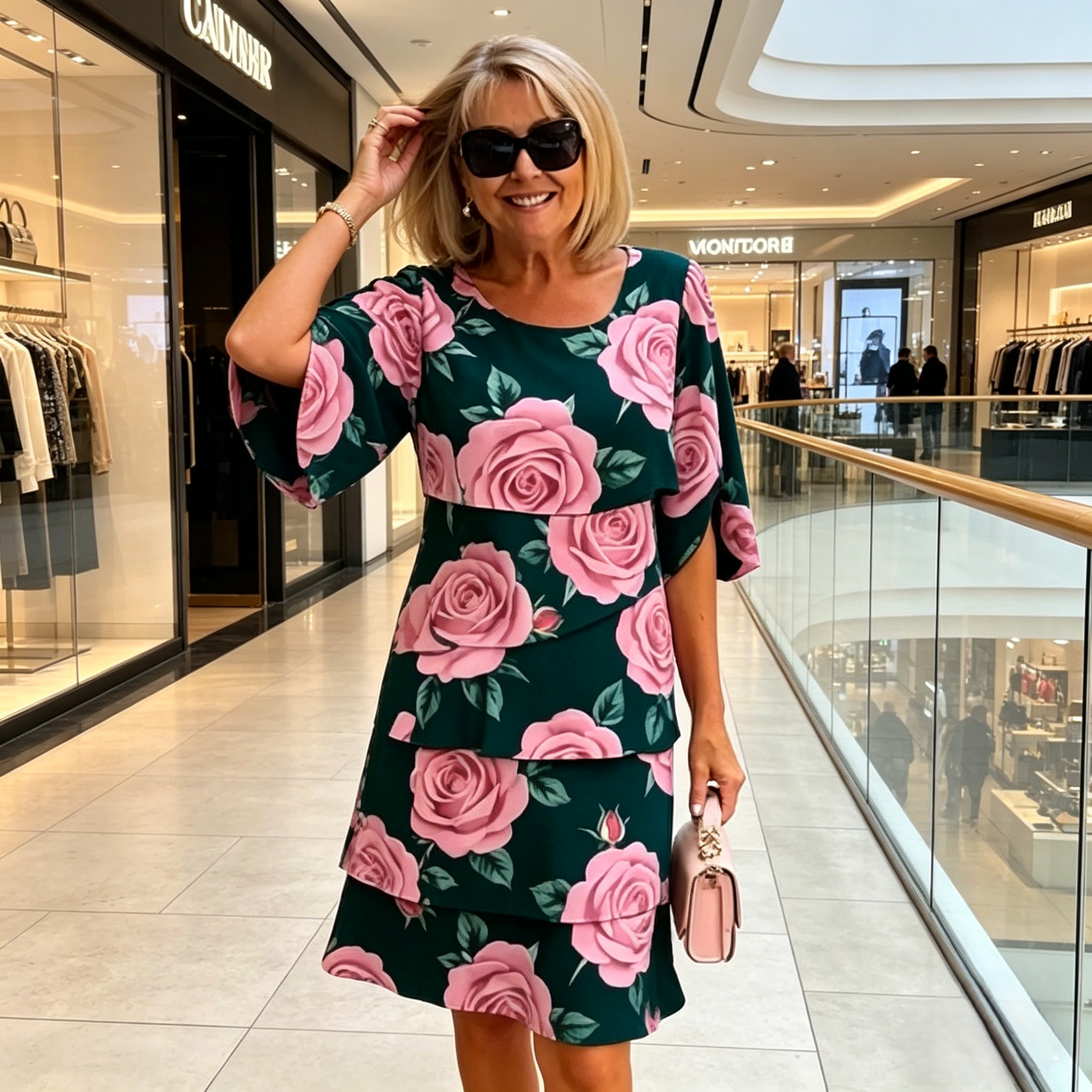 Robe Femme Fluide Motif Floral Élégant Été