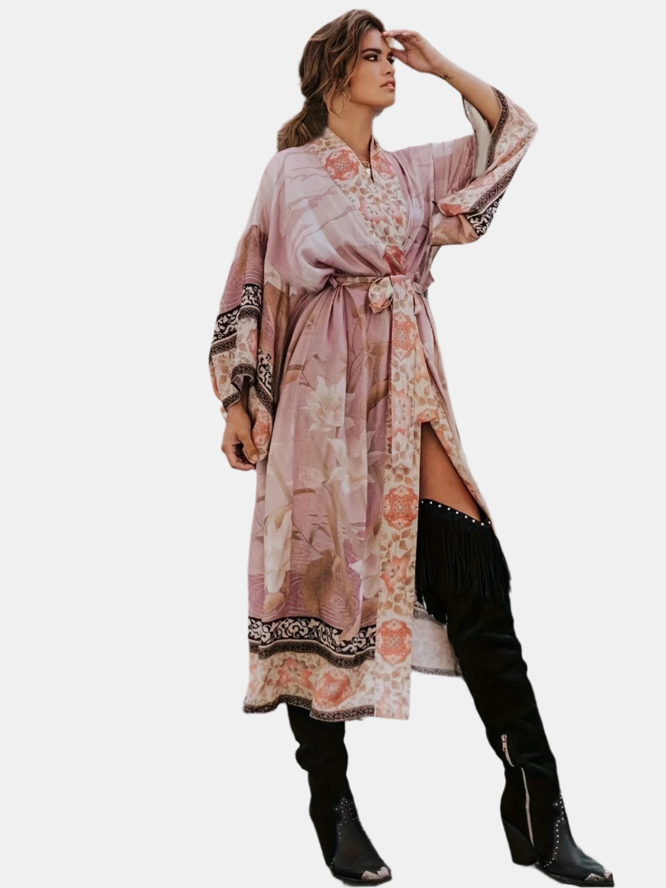 Robe Maxi Bohème à Imprimé Floral – Élégance Nomade