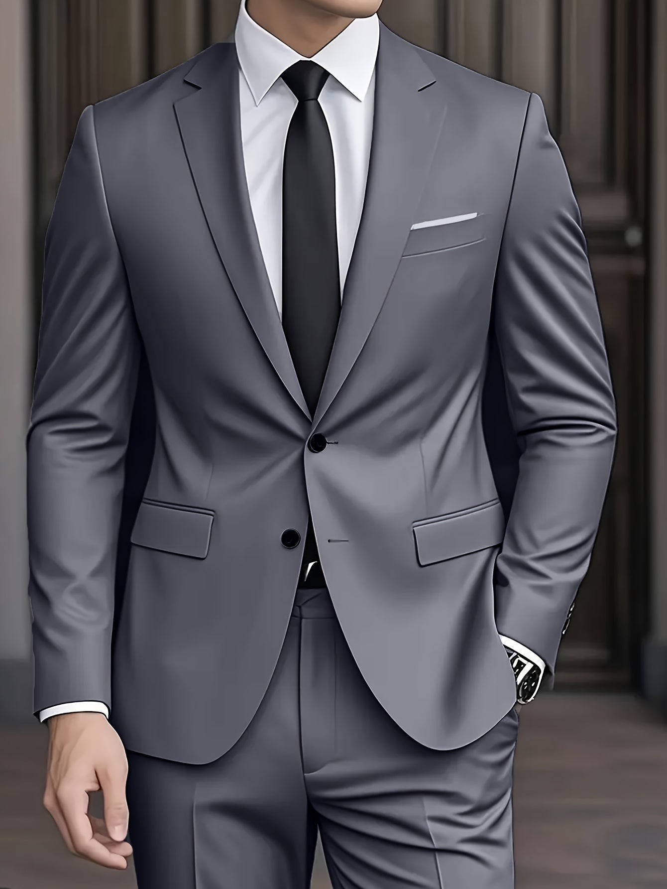 Costume Homme Élégant Deux Pièces – Coupe Moderne et Confort Premium