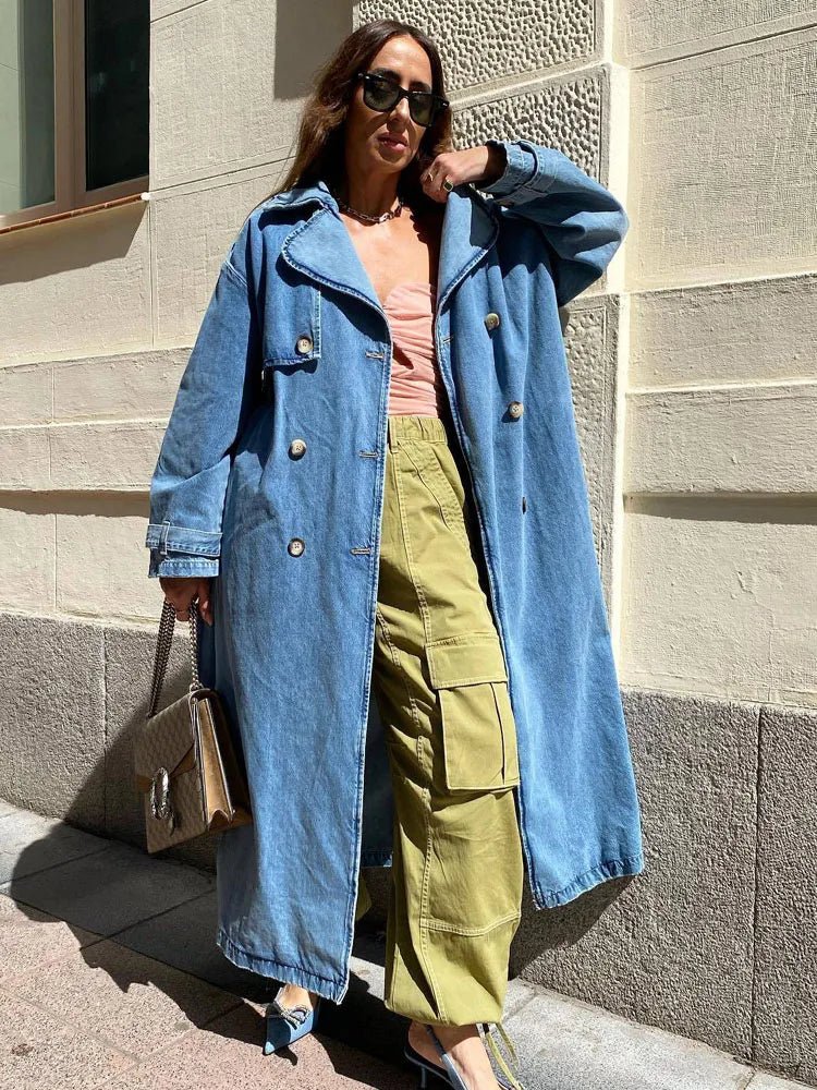 Veste Denim Femme Oversize Coupe Ample Style Urbain Confort Quotidien