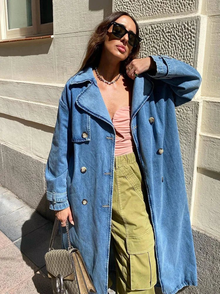 Veste Denim Femme Oversize Coupe Ample Style Urbain Confort Quotidien