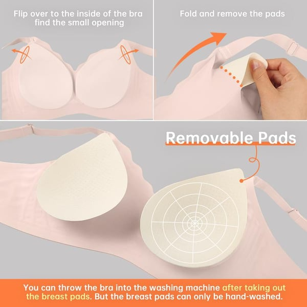 Soutien-gorge sans armatures à bords festonnés – Confort doux et maintien naturel