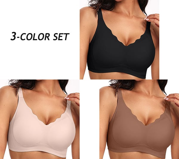 Soutien-gorge sans armatures à bords festonnés – Confort doux et maintien naturel