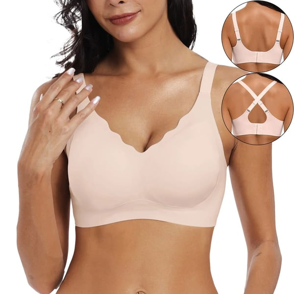 Soutien-gorge sans armatures à bords festonnés – Confort doux et maintien naturel