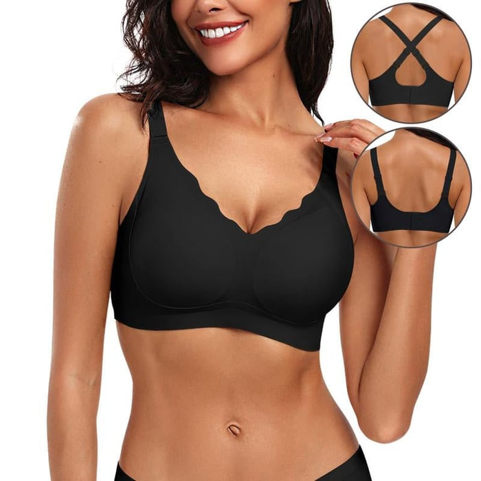 Soutien-gorge sans armatures à bords festonnés – Confort doux et maintien naturel