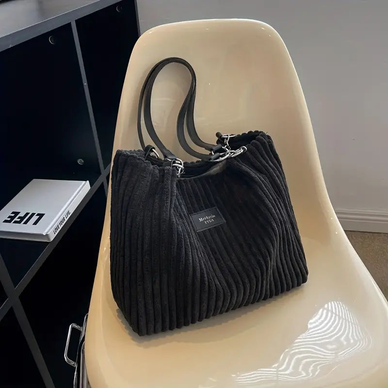 Sac Cabas Femme Texturé à Chaîne Élégante
