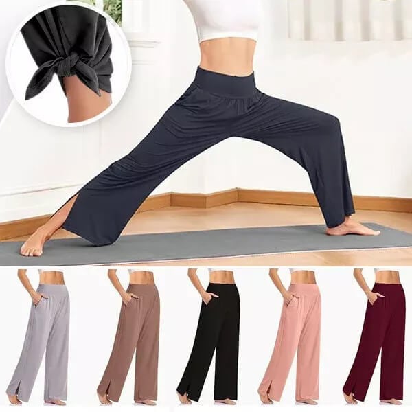 Pantalon de yoga femme fluide – pantalon large confortable pour sport et détente
