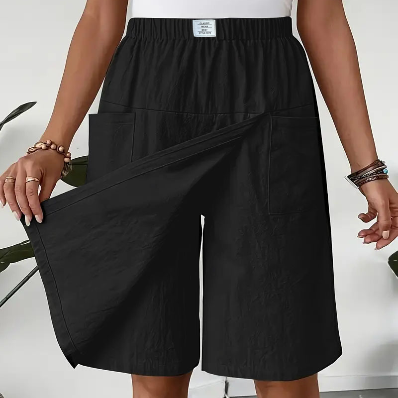 Jupe Short Femme Taille Élastique Coupe Asymétrique Été
