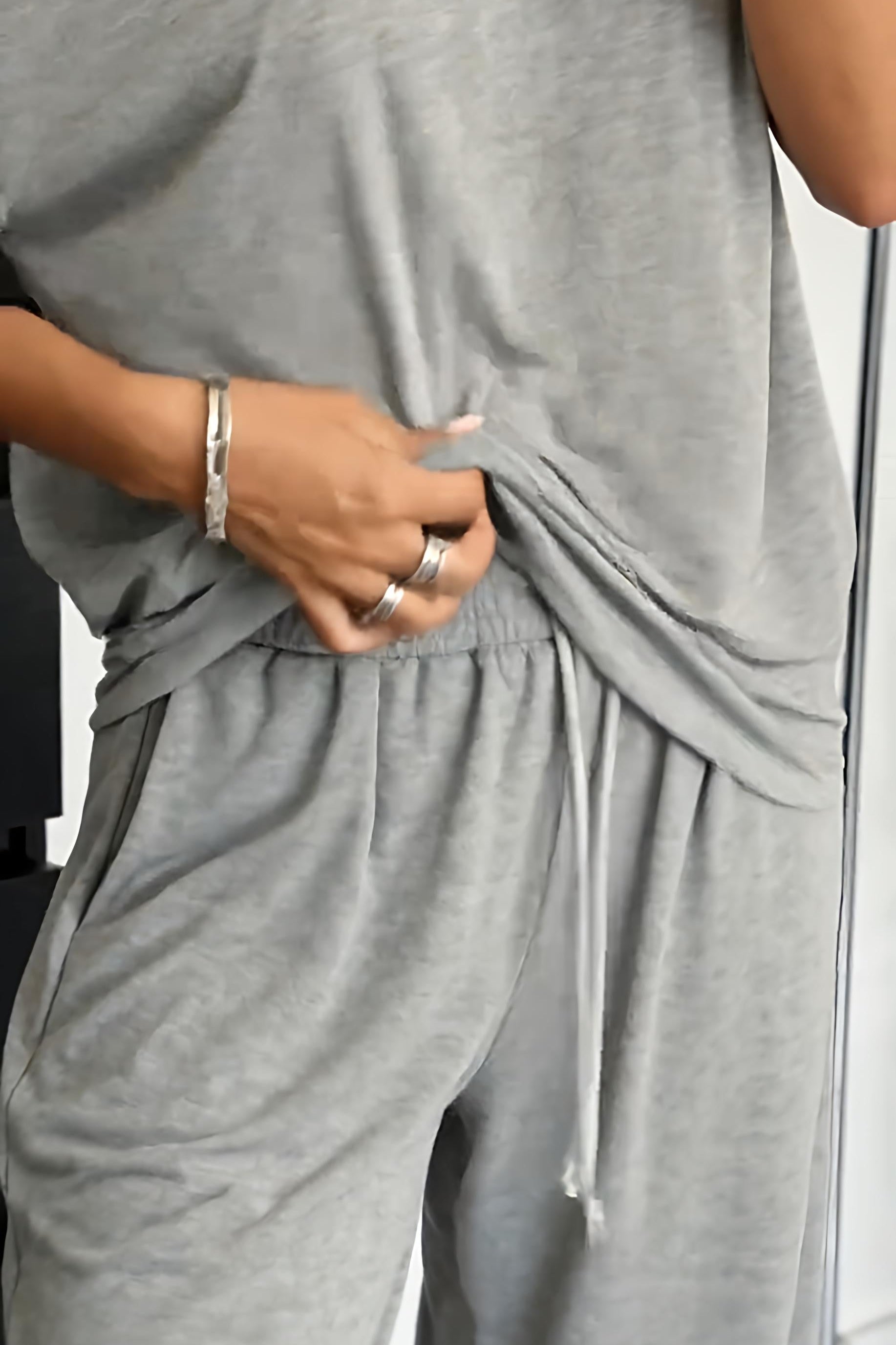 Ensemble Femme Décontracté Épaules Nues et Pantalon Large