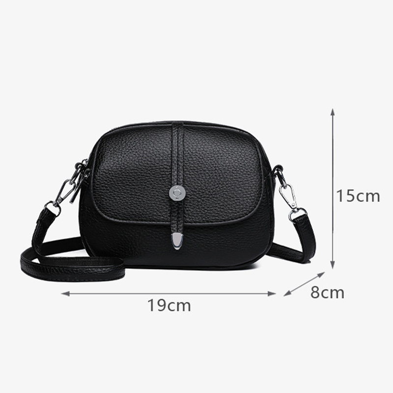 Sac bandoulière compact en similicuir souple – Élégant, léger et polyvalent