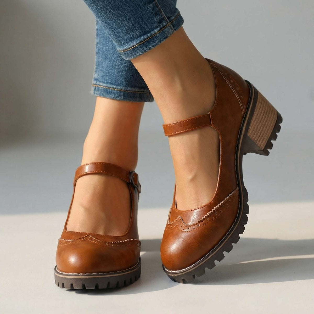 Chaussures Mary Jane femme à talon confortable