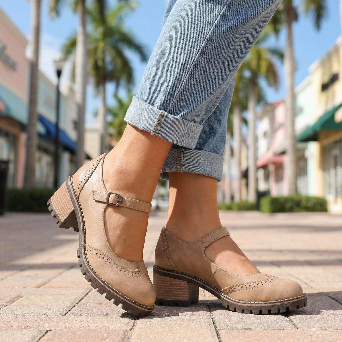 Chaussures Mary Jane femme à talon confortable