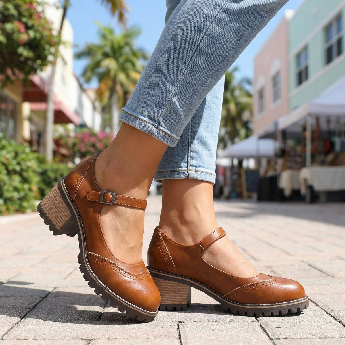 Chaussures Mary Jane femme à talon confortable