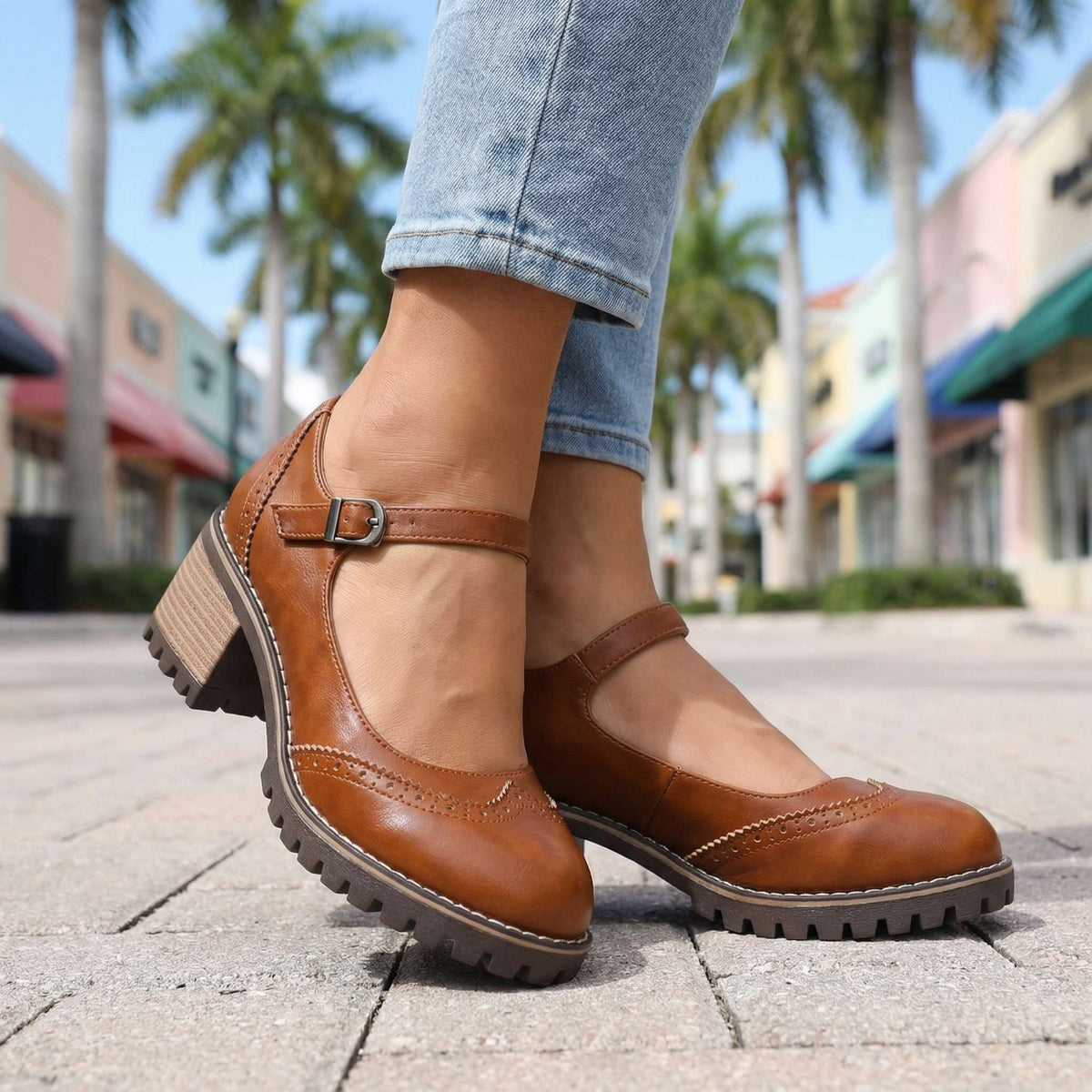 Chaussures Mary Jane femme à talon confortable