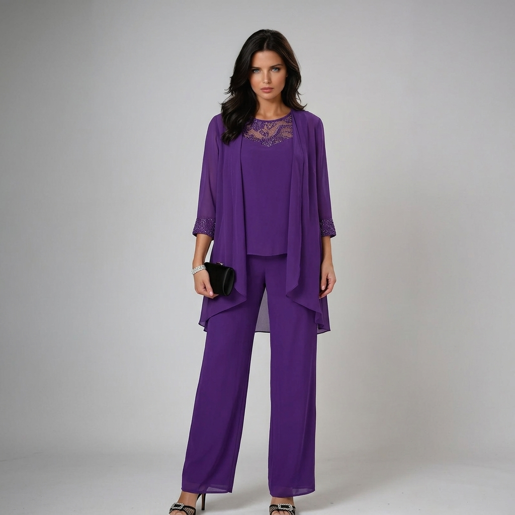 Ensemble Pantalon Trois Pièces Élégant pour Femmes