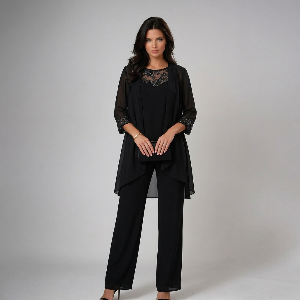 Ensemble Pantalon Trois Pièces Élégant pour Femmes