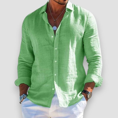 Chemise homme légère en coton-polyester pour l’été