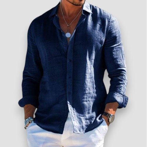 Chemise homme légère en coton-polyester pour l’été