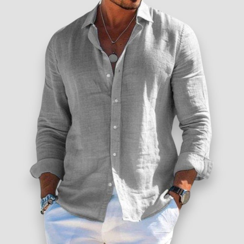 Chemise homme légère en coton-polyester pour l’été