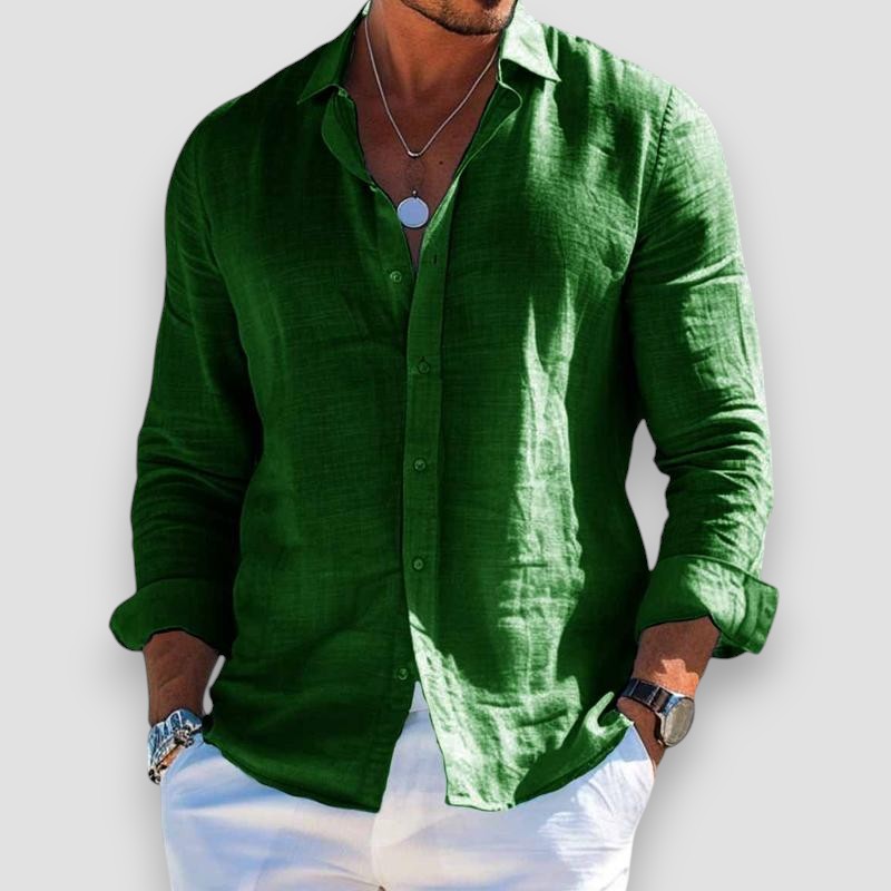 Chemise homme légère en coton-polyester pour l’été