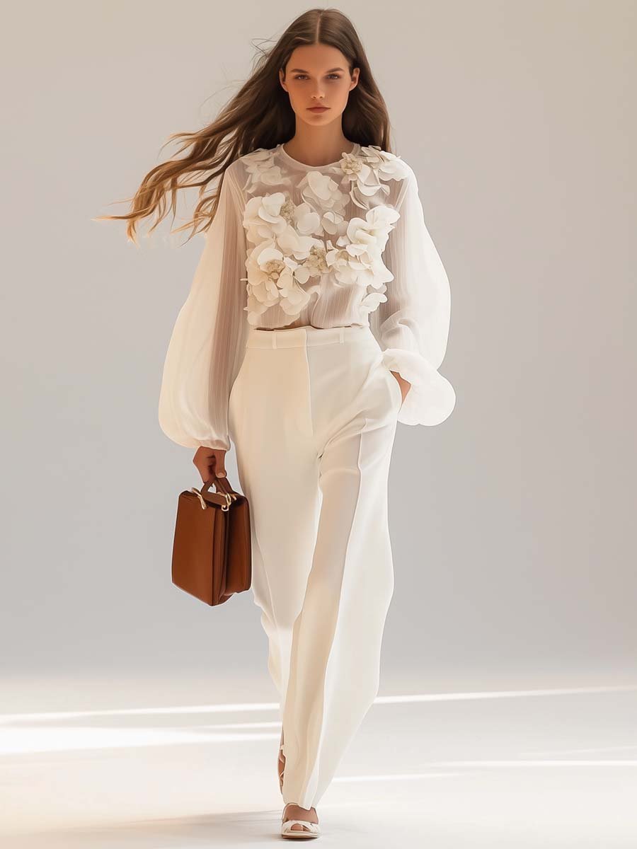 Top Femme à Fleurs au Style Léger et Élégant