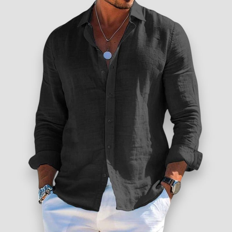 Chemise homme légère en coton-polyester pour l’été