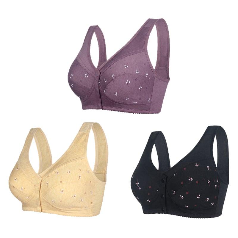 Soutien-gorge en coton à fermeture frontale – Confort et maintien