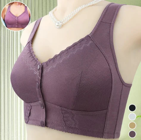 Soutien-gorge sans armature à fermeture frontale – Confort respirant et maintien